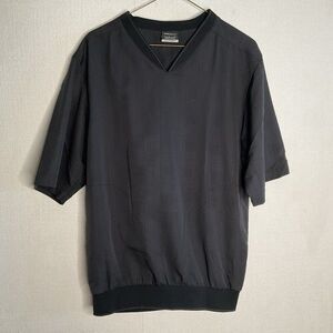 Nike Short Sleeve V-Neck Golf Windbreaker Shirt Jacket Men Size Small Black